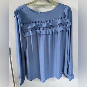 Loft Size Large Ruffle Long Sleeve Blouse - Spring Wardrobe